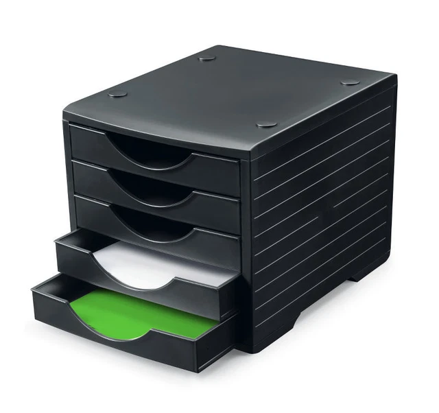 Ablagesystem styrogreen 5 Schub. schwarz Ablageboxen