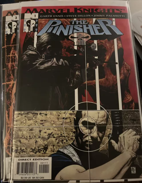The Punisher #1 2 3 2001 Marvel Knights Garth Ennis and Steve Dillon NM/MINT