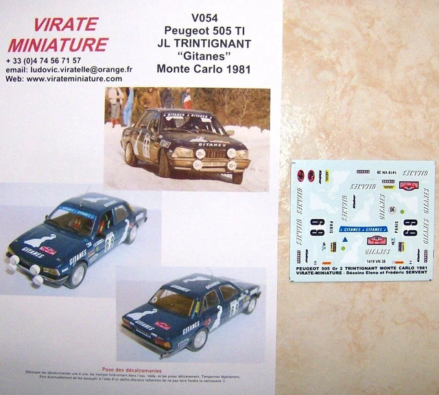 Miniature Renault 8 Gordini 1/43 - Rallye Monte Carlo 1970 N°15 - Swanepoel - Virate