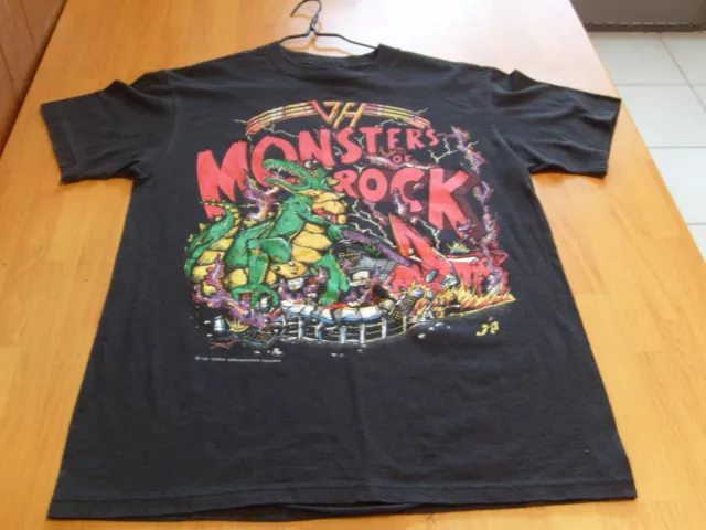 Van Halen Vintage Concert T Shirt Monsters Of Rock Tour 1988 Sammy Hagar Medium