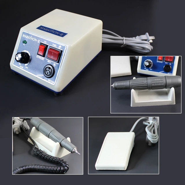 AZDENT Dental Lab Micromotor Handpiece - 35,000 RPM Polishing Unit For Crowns & Bridges