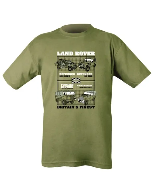 Kombat UK LAND ROVER T-shirt - Olive Green Military Army Style Size XL