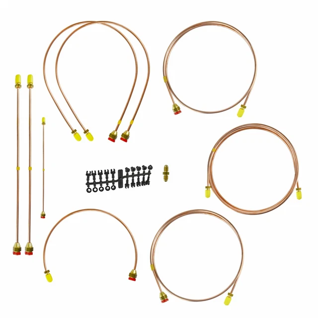 COPPER BRAKE PIPE Fitting Pipe and Clamp Set For Triumph Spitfire MK4