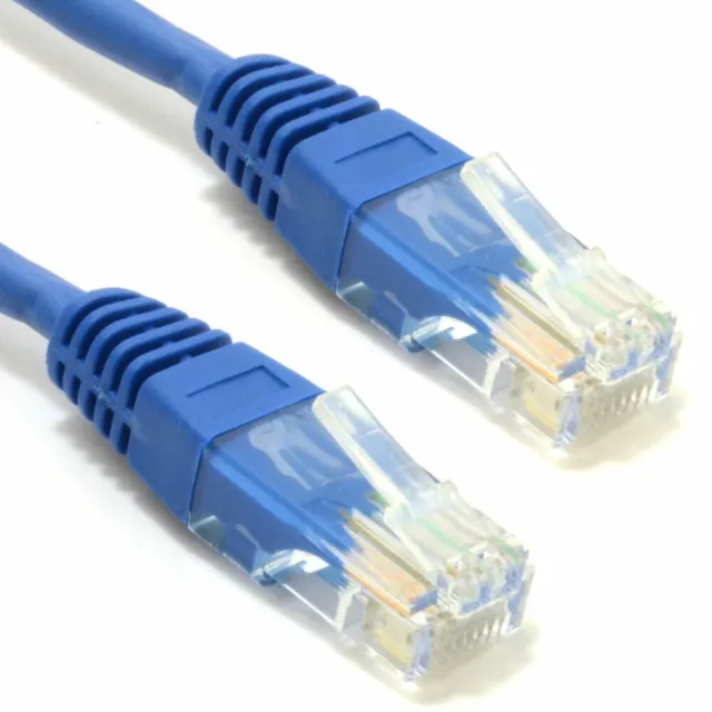 0.25m Bleu Réseau Ethernet RJ45 Cat5E-CCA UTP Patch 26AWG Câble 25cm