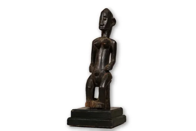 Dogon Female African Statue - Hand Carved w/ Base 20" - Mali