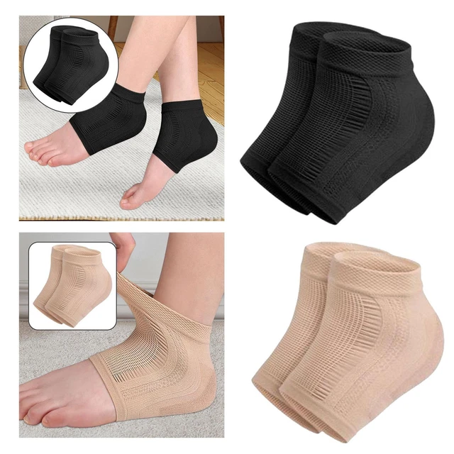 2 Pairs Shock Absorbing Moisturizing Heel Socks for Feet