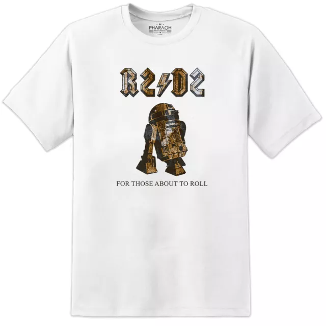 Hommes Star Wars R2-D2 Rock N Roll Musique T Shirt Han Solo Jedi Sith Film Rétro