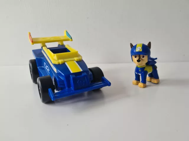 Paw Patrol Chase Ready Steady Race Figure And Race Vehicle Car Rare Toy F1