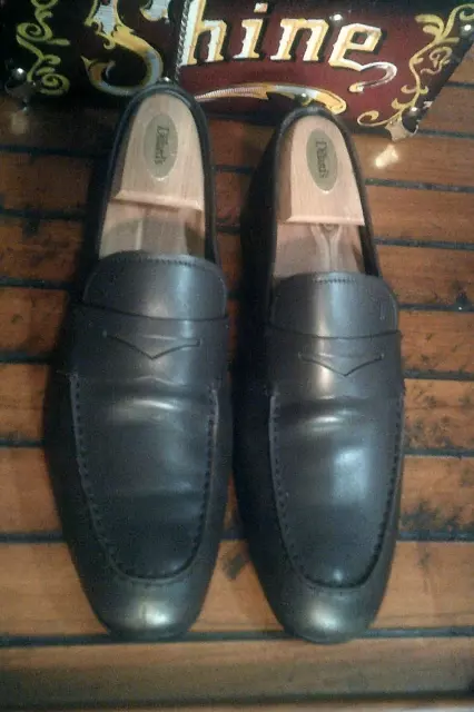 TOD’S DARK BROWN Leather Penny Loafers Men's Sz 8 US made in Italy $199 ...
