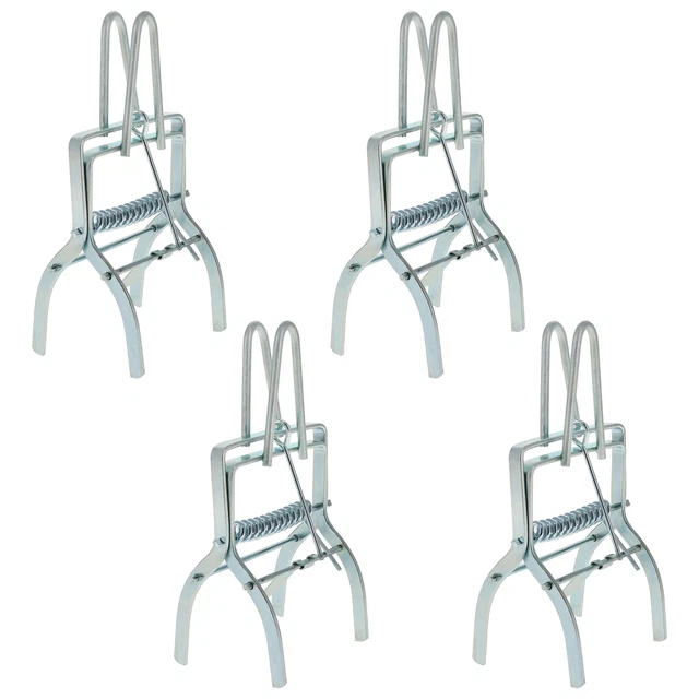 Rural365 Clamp Mole Trap - Mole Claw Trap 4pk Gopher Snare Groundhog Snare Trap