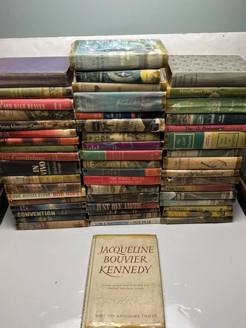 Vintage Hardcover Book Lot Of 63 40’s 50's 60's Rare Love Mystery Sci-Fi 1st