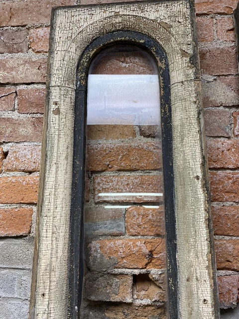 Pair Antique Single Pane Shabby 12x74 Entryway Sidelights Chic Old VINTAGE 5
