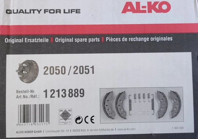 2x Set Asse Ganasce Freno Per Al-Ko Ruota 200x50 MM 2051 1213889, 384294 Alko - Foto 2