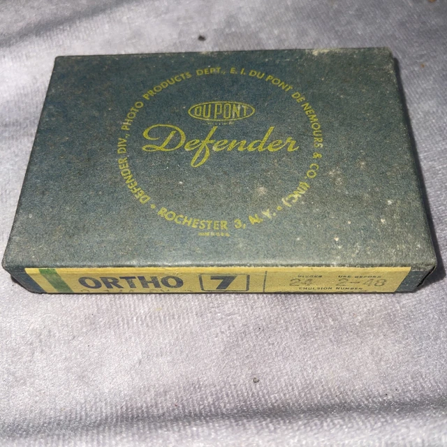 Hoja de filtro de luz segura Dupont Defender 2 1/4x3 1/4 sellado caducado 02/1948