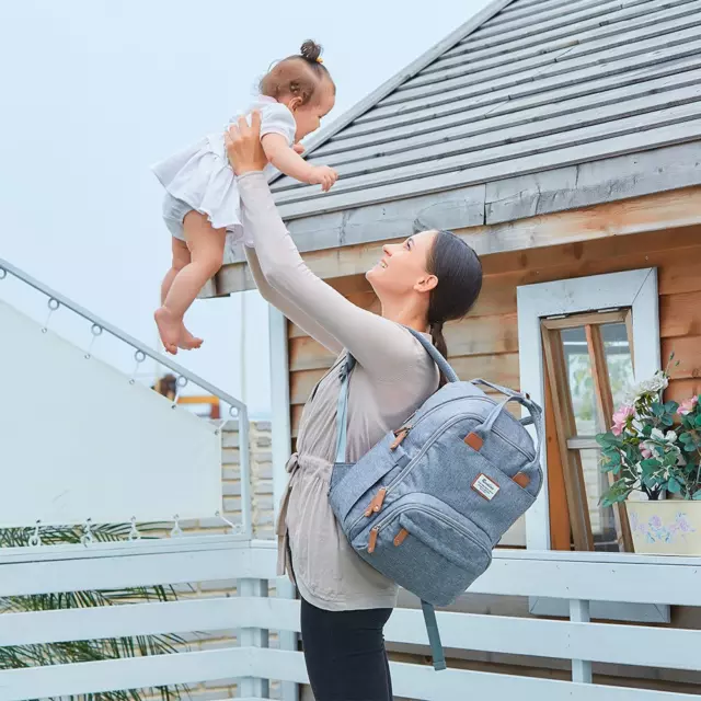 Diaper Bag Backpack, RUVALINO Multifunction Travel Back Pack Maternity Baby and 6