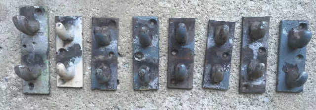 Vtg Cast Iron Steam Radiator Pipe Bracket Industrial Hook Antique Clothing Towel