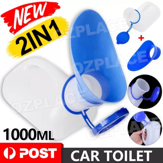 1000ML Portable Urinal Bottle Male Female Car Travel Camping Toilet Loo