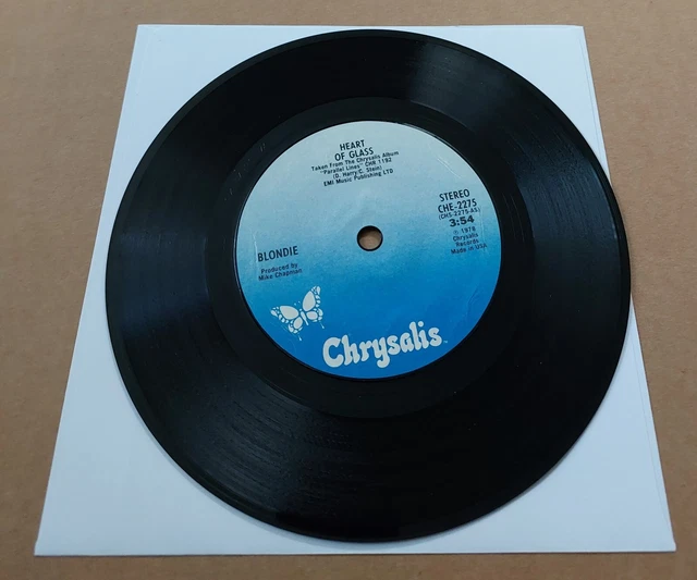 BLONDIE HEART OF glass 7" STYRENE RECORD CHE2275 USA 3.08 PicClick