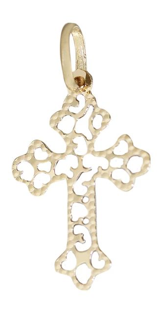 Gold 585 Jesus Christus Kreuz Anhänger Taufe Kommunion Mit Kette Silber