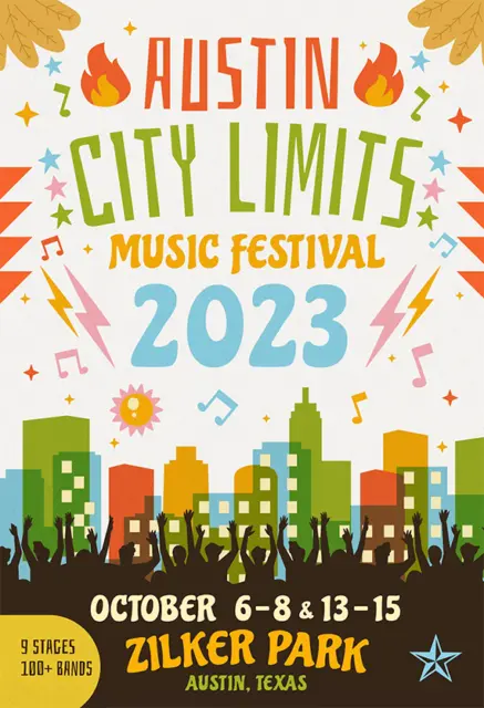 2023 Austin City Limits ACL Music Festival Concert Poster Texas 13x19 PRINT ATX