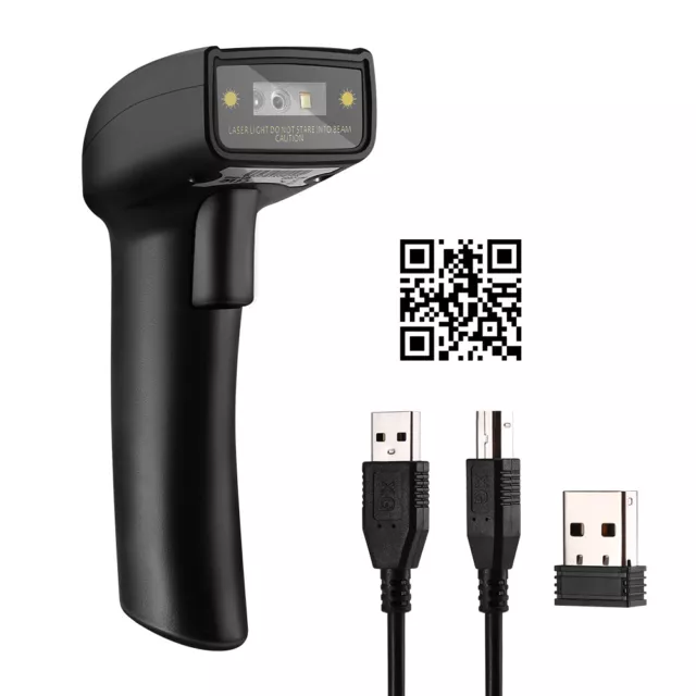 Eyoyo 2D Wireless Barcode Scanner USB Wired Handheld 1D QR Code Reader for PC