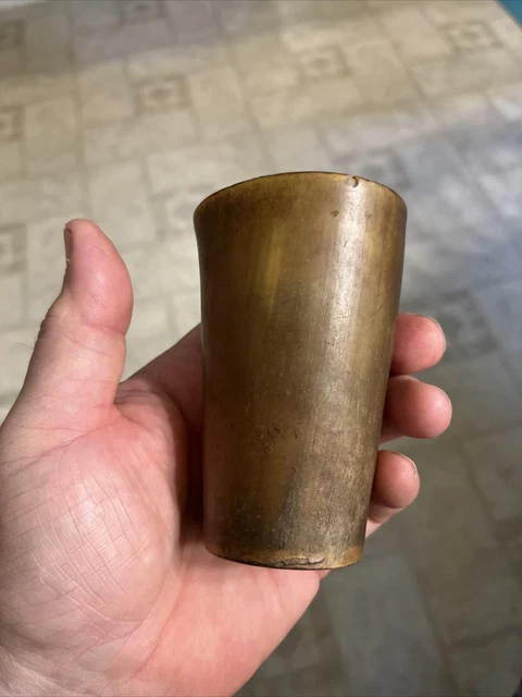 18th Century Rev War Super Color Horn Drinking Cup 1760-1780 4 Inches Tall