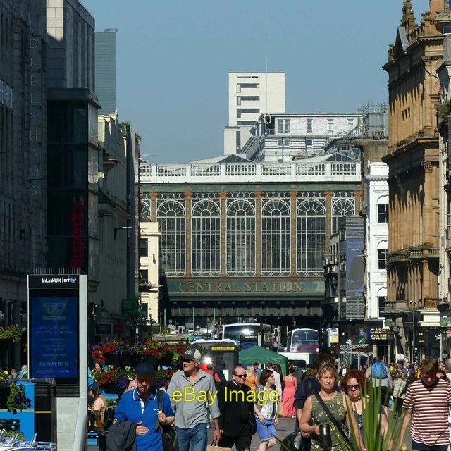 Photo 6x4 Central Station Glasgow View along the partly pedestrianised Ar c2019