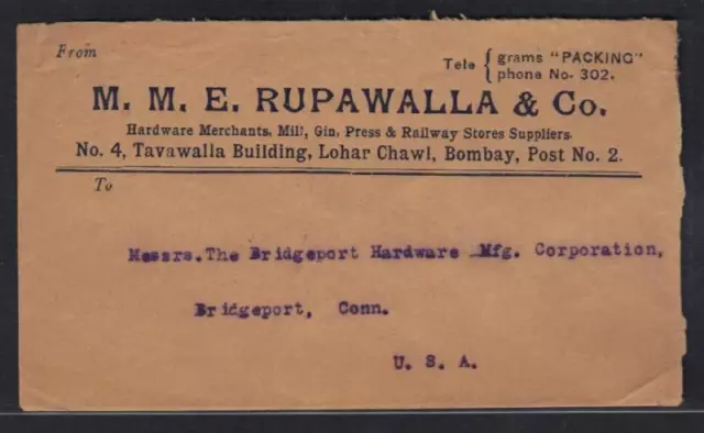 Inde 1921 Bombay To Bridgeport Avec King George V