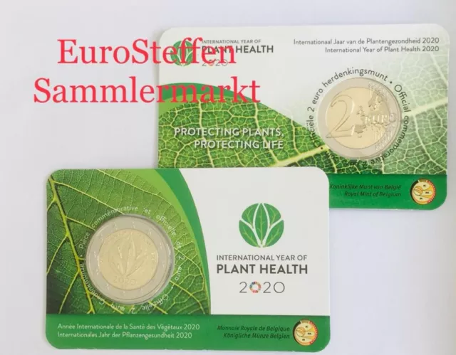 2 Euro Münze Belgien 2020 ," Pflanzengesundheit", in Coincard