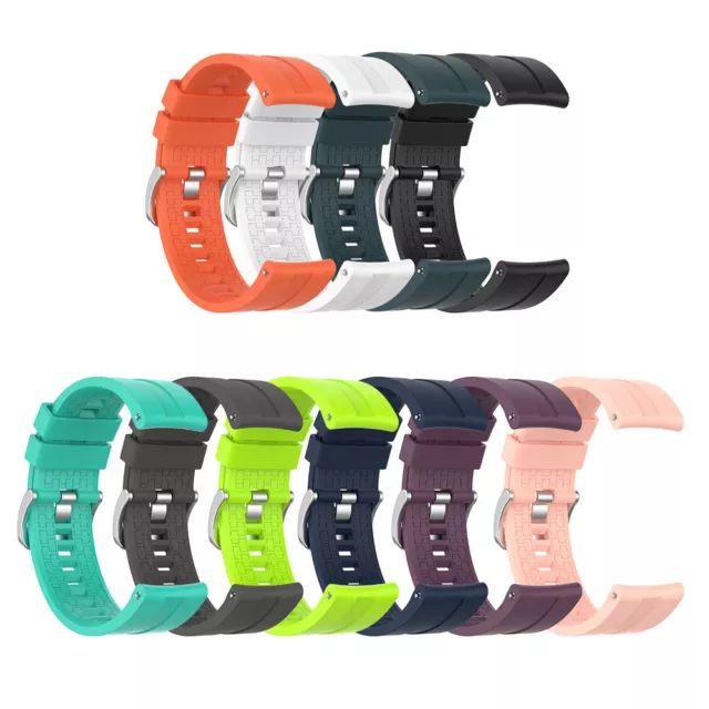 22mm Silicone Watch  Band Watchband Wristband Replacement with Buckle S2M9 2