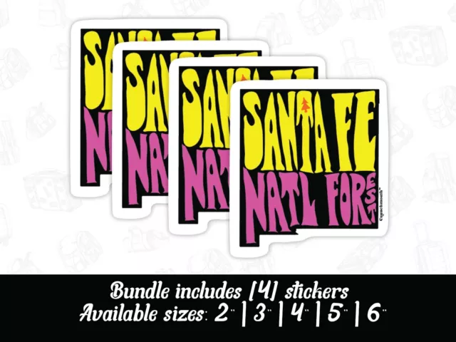 Santa Fe National Forest Sticker Bundle | New Mexico Road Trip Vaction Decal