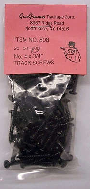 Gargraves 808-1 Track Screws, #4 x 3/4" Phillips Pan head Screw (100pc)