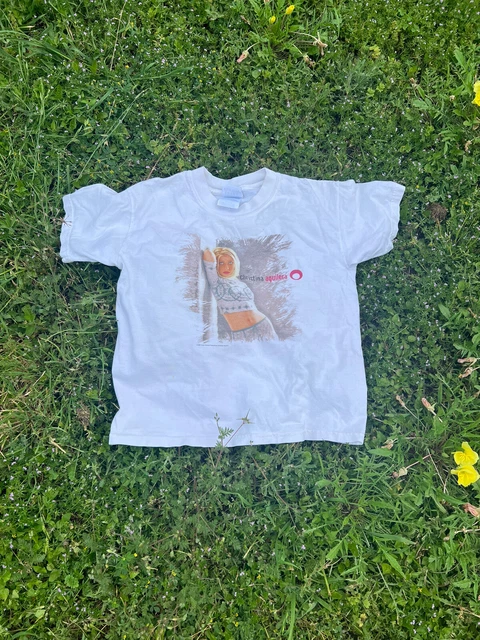 Vintage 1999 Christina Aguilera Promo T Shirt Size XS Extra Small White 90s