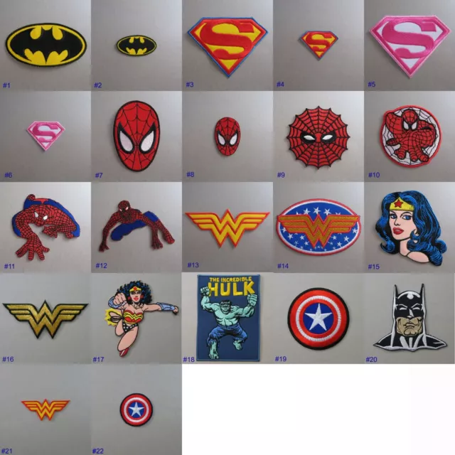 Superhero Iron On/ Sew On Cloth Patch Badge Appliqué cosplay comic TV movie film