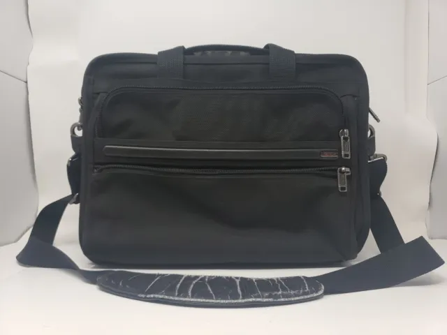 TUMI 26130D4 Essential Brief FXT Ballistic Nylon Laptop Briefcase Black Padded