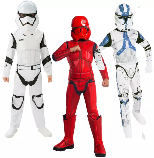 Stormtrooper Garçons Déguisement Star Wars sous Licence Costume Enfants + Masque