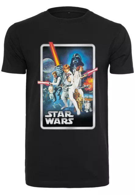 Merchcode Star Wars Affiche T-Shirt Haut Film Classique Étoiles Univers