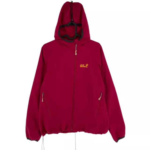 Jack Wolfskin Rosa Rosso Giacca con Cappuccio Taglia L