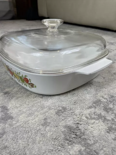 Vintage Corning Ware LE ROMARIN Casserole Dish Spice Of Life A-10-B Rare 3