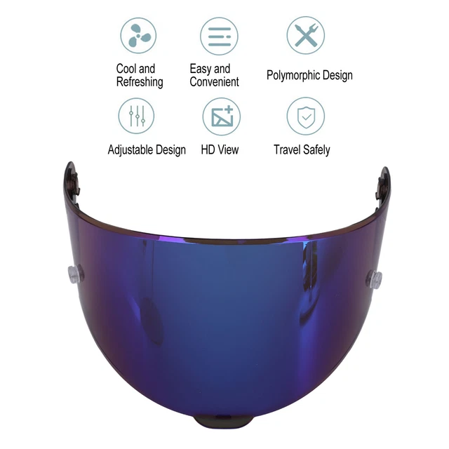 Motorcycle Helmet Lens Lens With Metal Push Button Anti UV Motorcycle