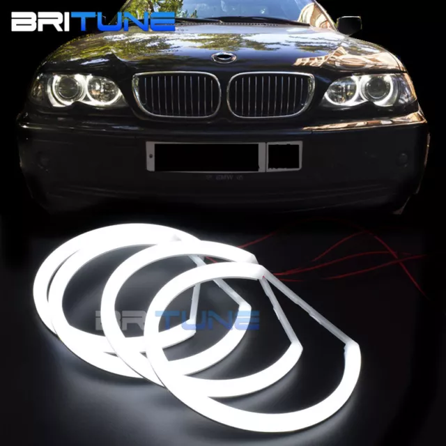 Xenon White Headlight SMD LED Angel Eyes Halo Rings For BMW E39 E46 3 5 Series