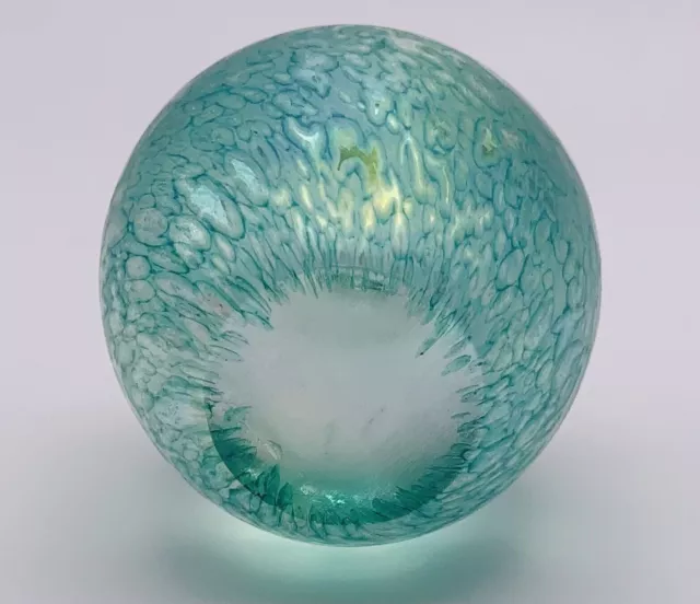 John Ditchfield Glasform Small  2” Art Glass Iridescent  Small Glass Apple 2