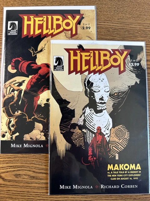 HELLBOY Makoma #1 & 2 Mike Magnola Dark Horse Comics Lot Run Set Series VF/NM