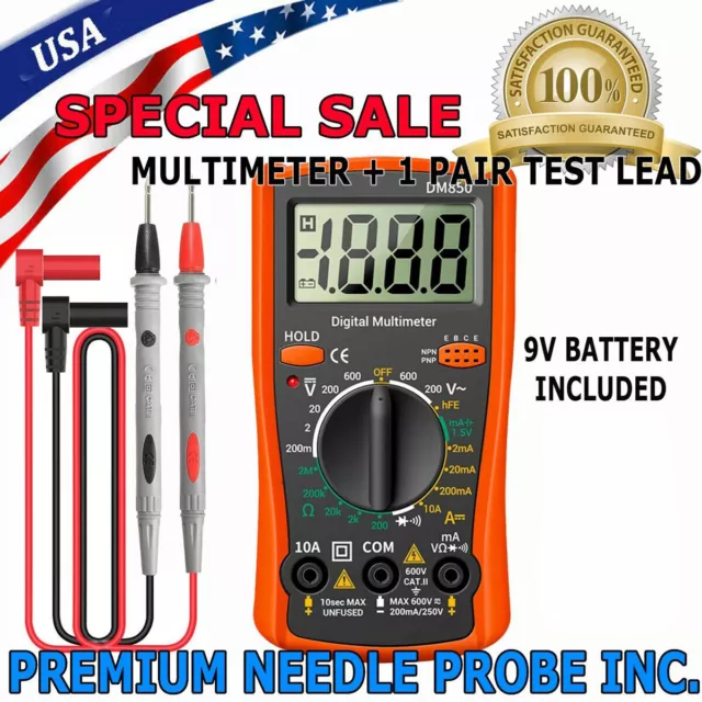 Digital Multimeter Voltmeter DM850 AC DC Ammeter Ohmmeter Volt Meter Tester Ohm