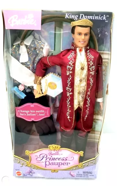 Barbie Ken King Dominick as Princess and the Pauper 2004 Doll
