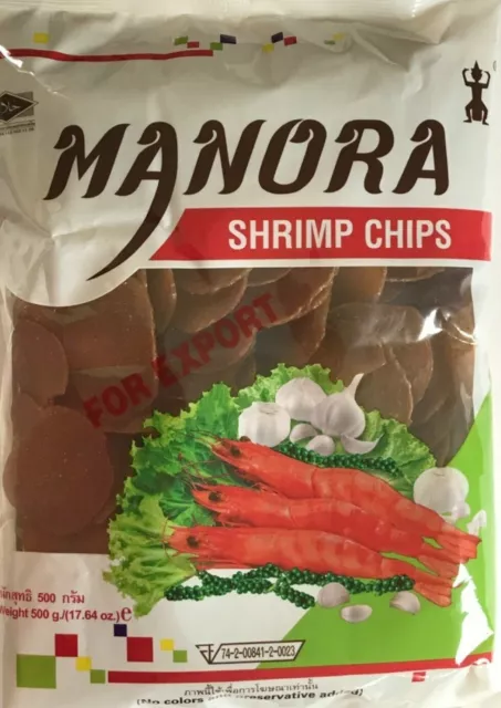 MANORA UNCOOKED SHRIMP CHIPS - 500G - similar to prawn crackers but much nicer