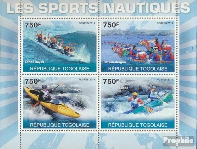 Briefmarken Togo  Mi 3659-3662 Kleinbogen postfrisch Wassersportarten