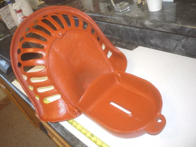 Cast Iron Farm Seat  W /  Tool Storage Box   Tractor & Bar