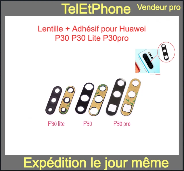 Lentille Appareil Photo Verre Arrière  Huawei P30 P30lite P30pro Caméra Adhésif