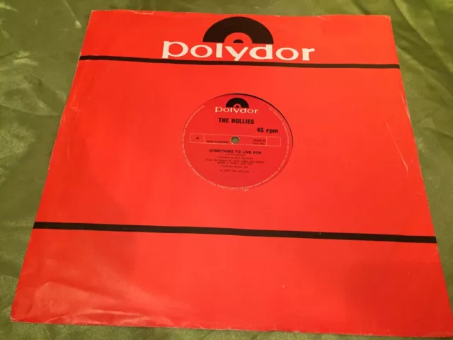 THE HOLLIES Something To Live For POLYDOR 1979 UK 12" MAXI-SINGLE GOOD+